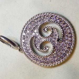 Ying Yang cz pave 925 silver enhancer